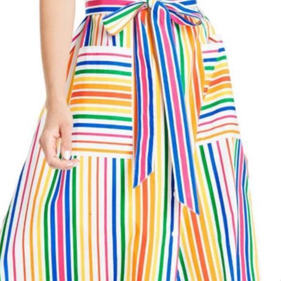 Size 2 Christopher John Rogers Striped Shirtdress - Picture 4 of 7